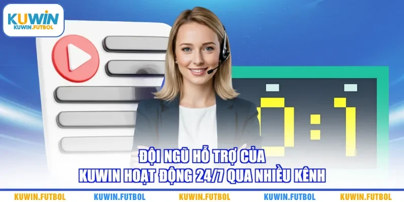 Đội ngũ hỗ trợ của Kuwin hoạt động 24/7 qua nhiều kênh